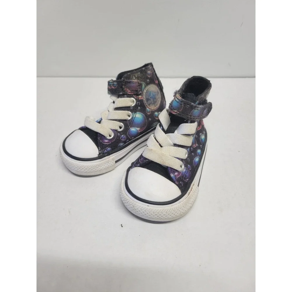 Converse Chuck Taylor All Star Infant Size 2 Bubble Print High‎ Top Sneakers